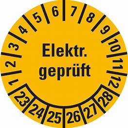 Prüfplakette für Kabel